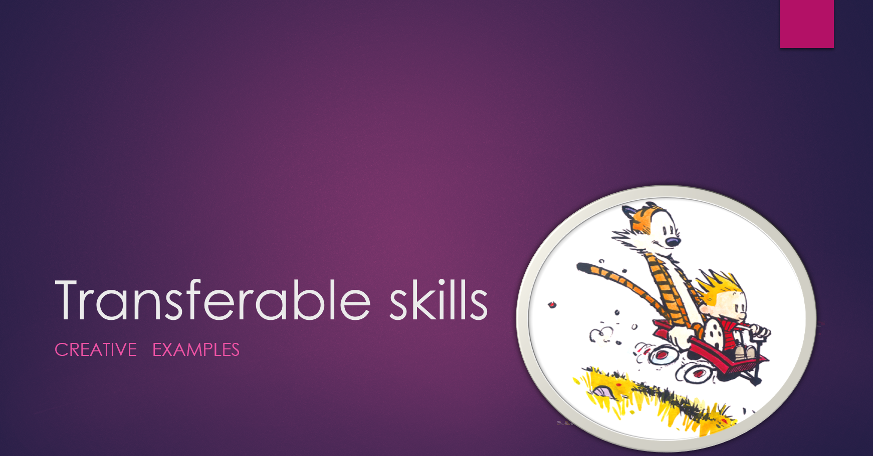 Group Presentation Session 29 – Transferable Skills